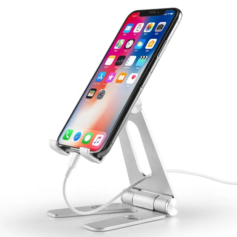 
Hot Sale Foldable Adjustable Alloy Desk Mobile Phone Holder, table metal stand 270-degree rotation aluminum 