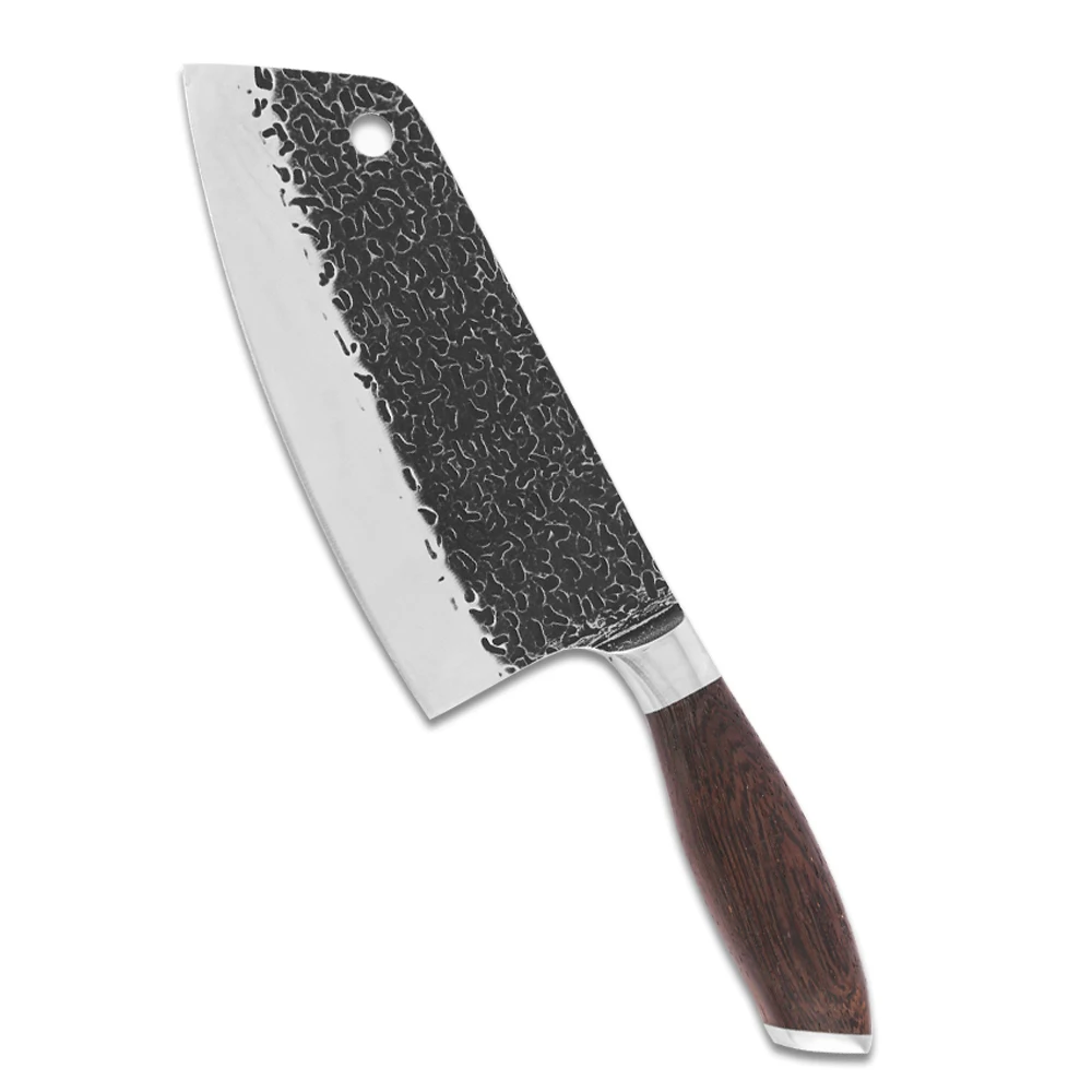 

Xingye Professional Ergonomic Wooden Handle Hammered 7.5 Inch Stainless Steel Chinese Vegetable Knives Japanese Chopping Knife