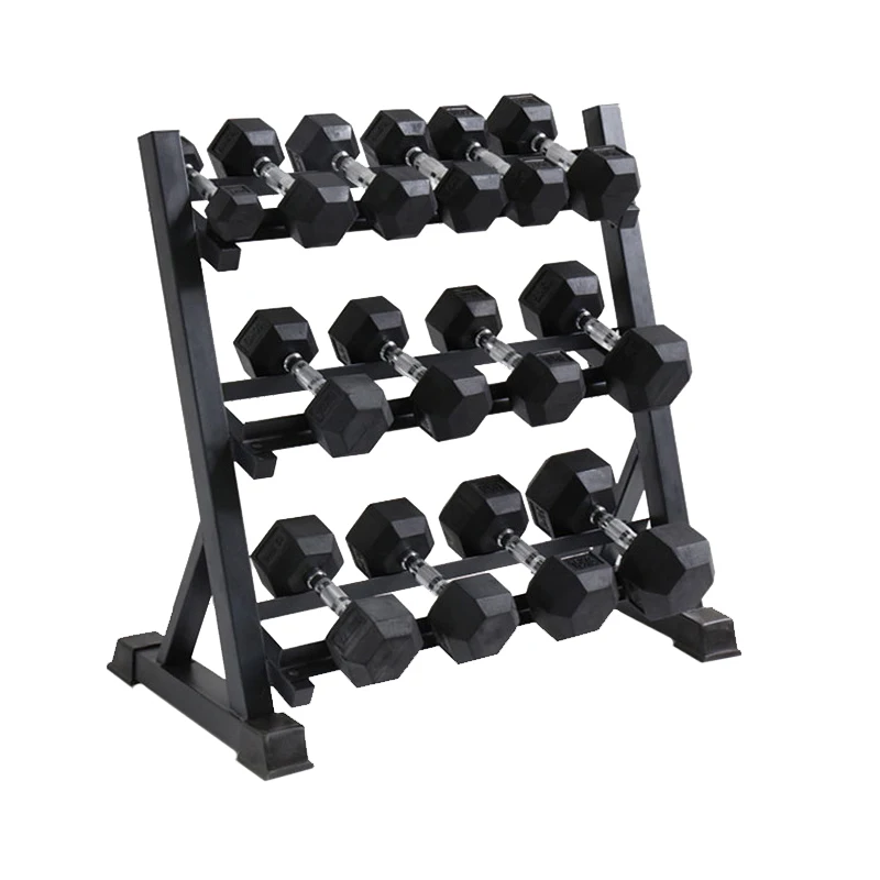 

2021 Vivanstar ST1832 3 Layers Dumbbell Display Stand Adjustable Fitness Equipment Accessories Hex Dumbbell Rack