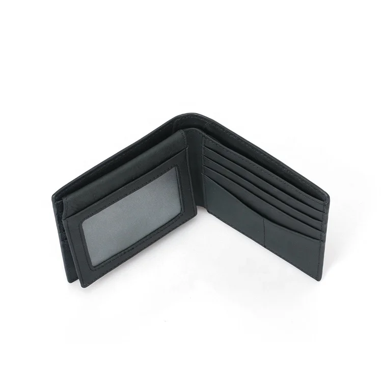 

Retail Saffiano Leather Open Men Wallet, Bifold RFID Wallet,Custom High Quality short Money Clip Wallet