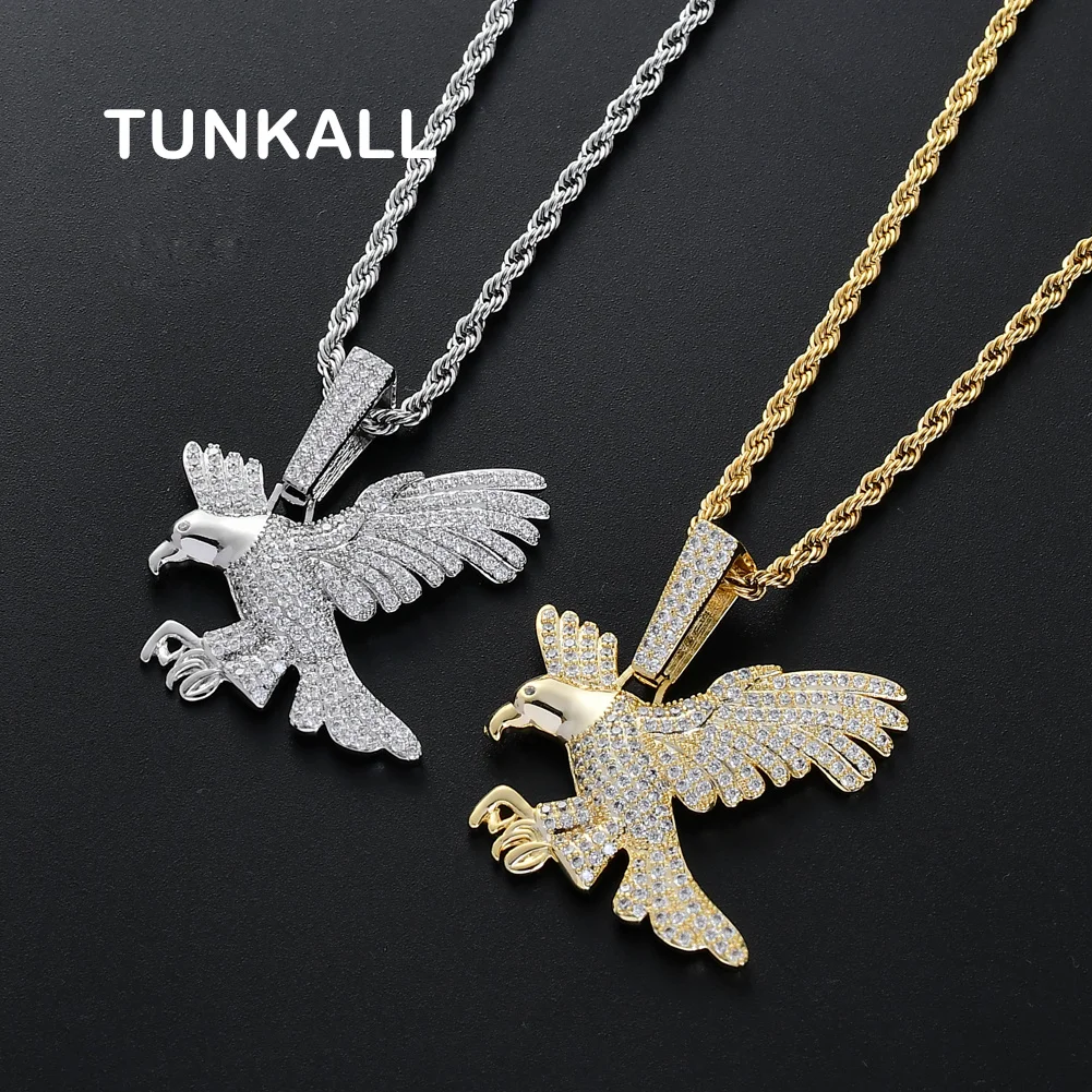 

CN089 Brass Pendant Iced Out Cubic Zircon Men Necklace Hip Hop Jewelry