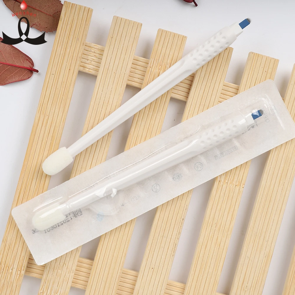 

OEM / ODM Customize White Classic Disposable Microblading Pen Blister Package Microshading Tattoo Tool, White and black