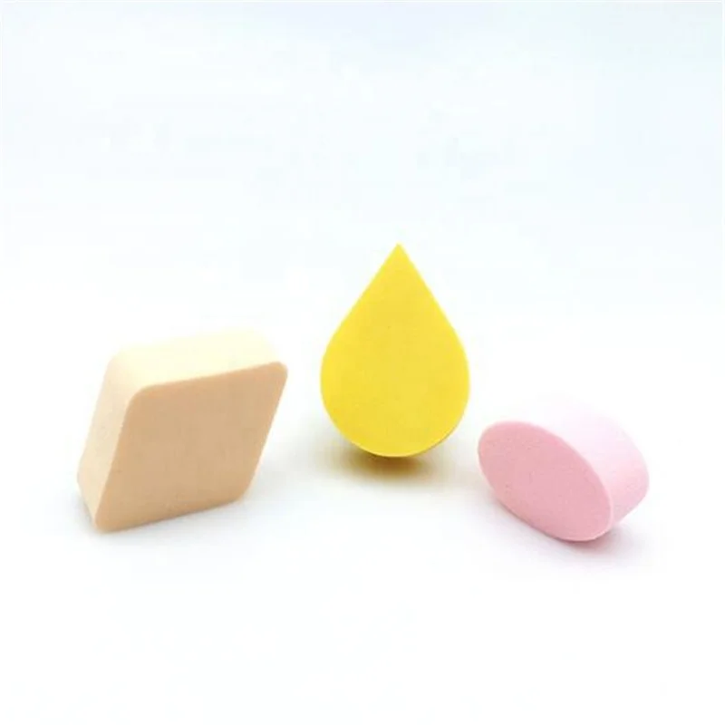 

Multicolor Waterdrop Rhombus Oval Shaped Makeup Sponge, Yellow/skin/pink