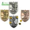 Golden supplier china custom metal 3D enamel usa veteran eagle logo shield shaped lapel pins