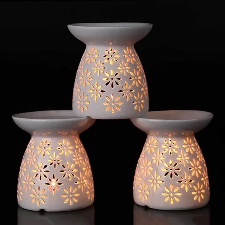 Wholesale Decorative White Scented Aroma Oil Burner Diffuser Tealight