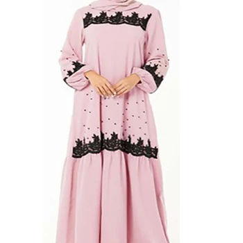 

plus size floral casual dress maxi muslim dress, Maix