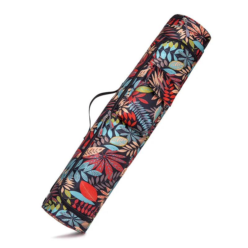 

V208 Custom fashion printed sport canvas eco friendly yoga storage bags large capacity gym yoga mat carrying travel bag