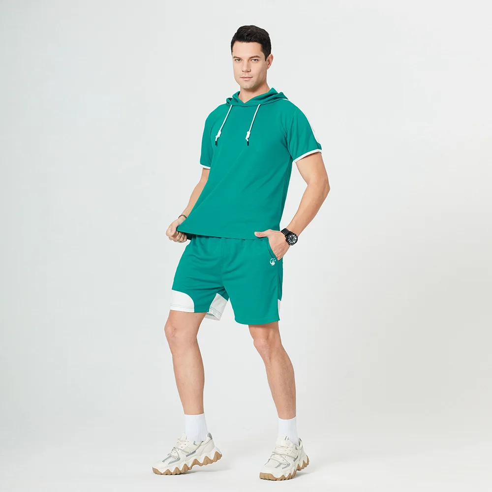 

High quality summer sportwear t shirts jogging men shorts joggers suits set, Customized color