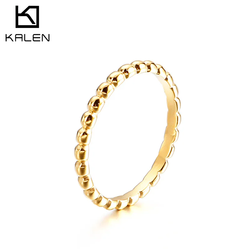 

Wholesale Supply Beautiful Stainless Steel Round Ring High Quality Women Fashion Finger Ring, Silver/gold