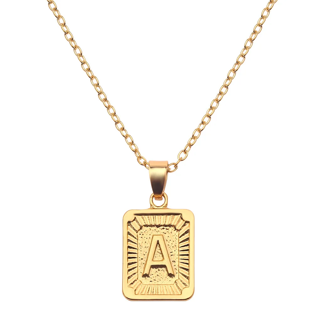 

hot sale fashion initial 14k gold filled letter pendant necklace for chain
