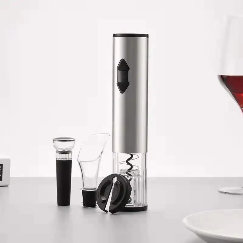 

2021 Amazon new rechargeable gift set wine corkscrew, Silver