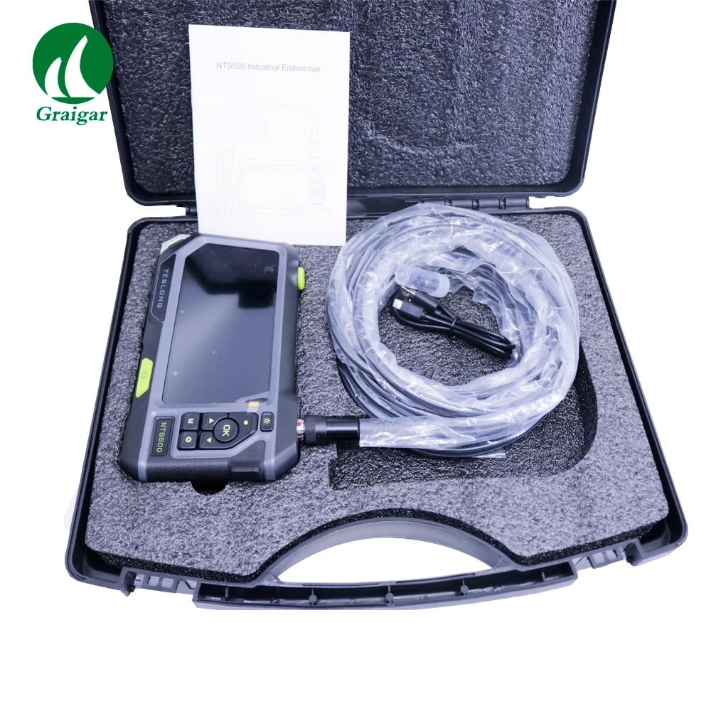 

NTS500 Industrial Endoscope Inspection Camera 5 inch LCD Monitor 7.6mm Camera Head 1280*720 pixels (QVGA) 5m Cable