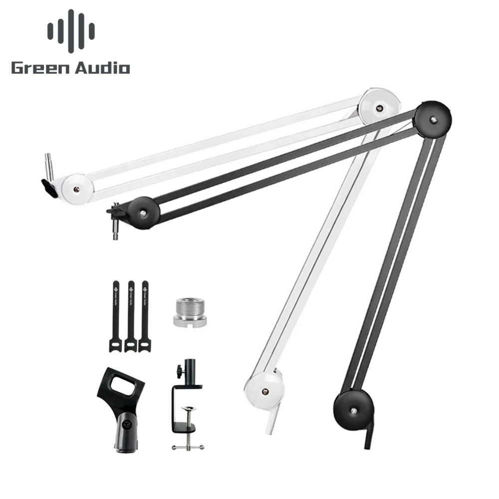 

GAZ-40 Heavy duty Flexible Suspension Booms Scissor Arm Broadcast Microphone Arm Stand for Studio, Ceramic black,white