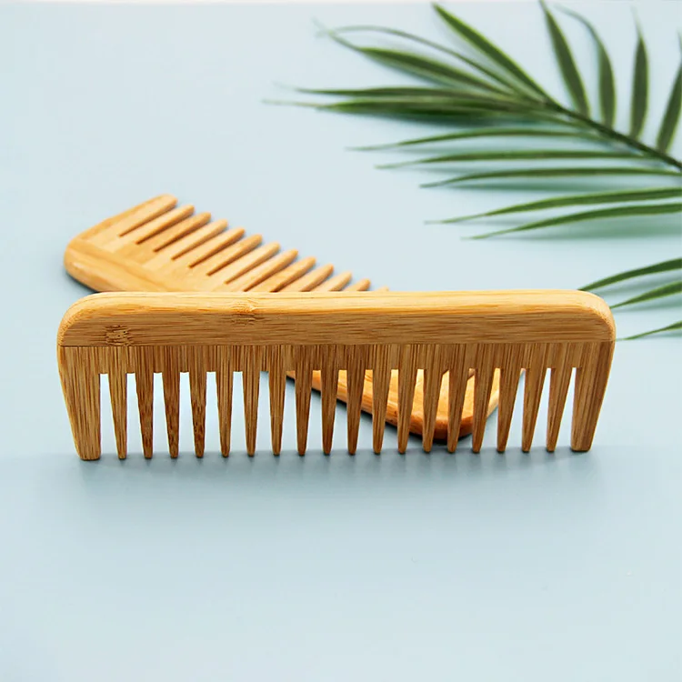 

Amazon Hot-Selling Detangling Wooden Comb for Women and Man Curly Hair Natural Wooden Bamboo Wide Tooth Comb