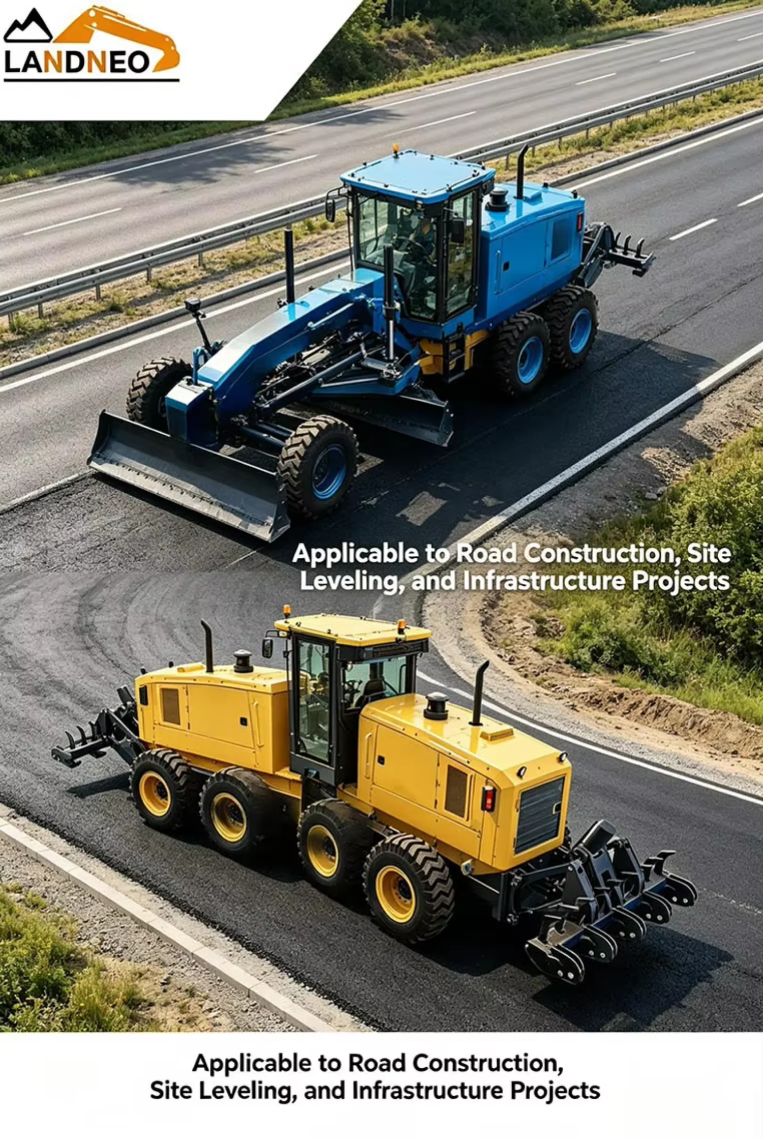 Motor Grader 215HP Cummins Engine 16.8 Ton Road Grader for Highway Construction and Earthmoving