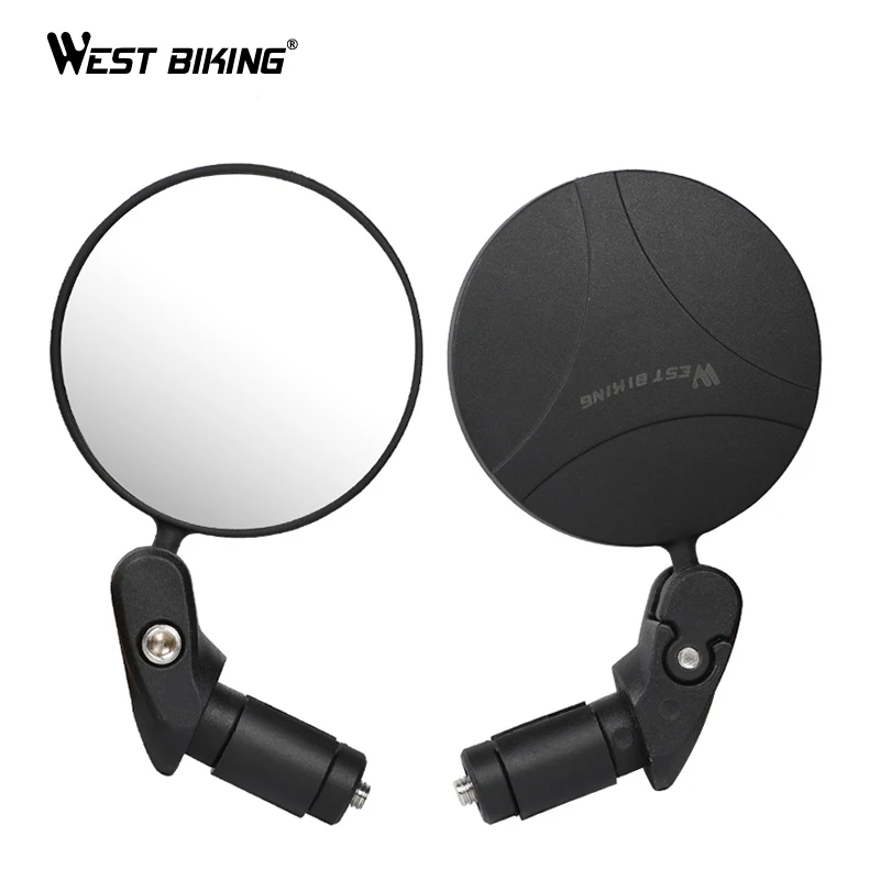 

WEST BIKING Bike Side Rearview Cycling Rear Mirror For Bicycle MTB Road Reflecyive Rotated Motorcycle Rear View Bicycle Mirror, Black