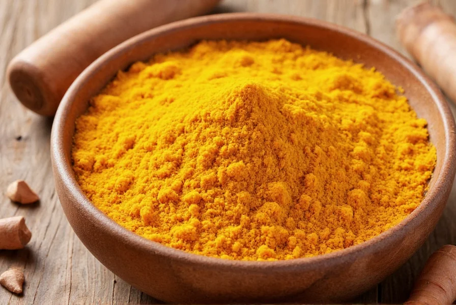 Turmeric root and powder showing the spice that requires correct pronunciation