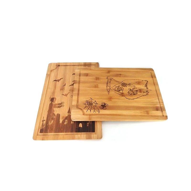 

Halloween theme pattern cutting board, Customizable bamboo cutting board