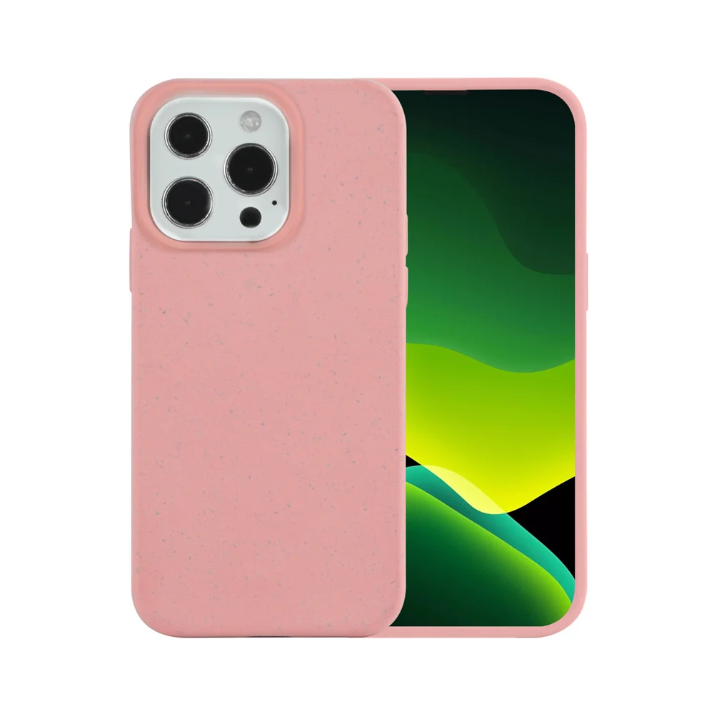 

Eco Friendly Phone Cases Full Biodegradable Wheat Straw Cell Phone Case For iPhone 12 Phone Case For iPhone 13