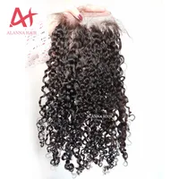 

Hot Sale 7X7 Lace Closure Human Hair Cambodian Soft Kinky Curly Virgin Human Hair Closure 7*7 Length 12"-20"