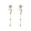 Free Sample 14K gold moon star earings for women 2019