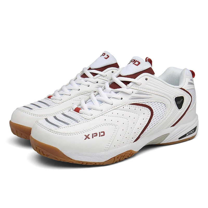 

Latest Design Power Cushion Unisex Stock Training Athletic Indoor Court tennis shoes for Shuttlecock Sport, White