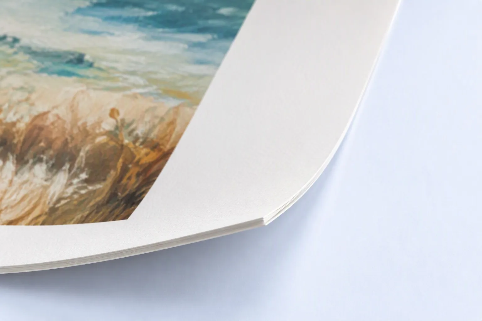 Paper edge finish detail