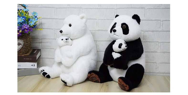 Parent-child Polar Bear Stuffed Toy Panda Plush Toy