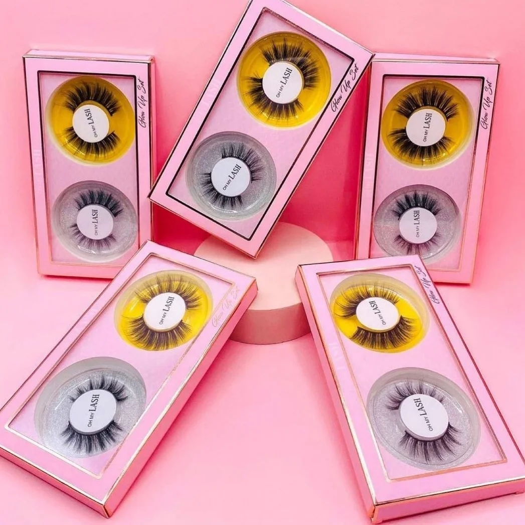 

2 3 4 pair paper circle silk lash book private label customized lash box