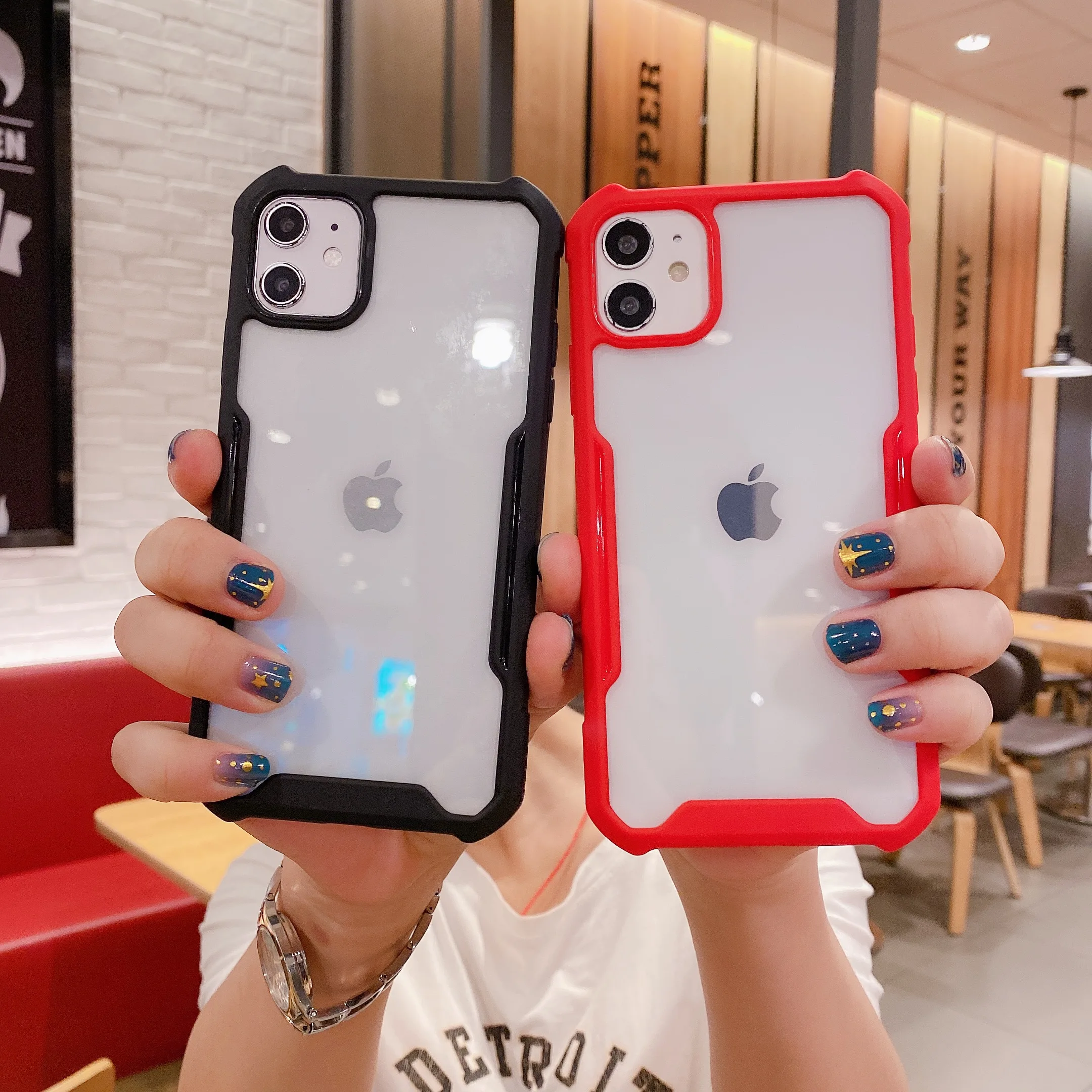 

Luxury Transparent Acrylic Case For Huawei Mate 40 Pro + P30 P40 lite Y9S Y5P 2020 Y6P Y7P Y9A Mobile Phone Cover P Smart 2021