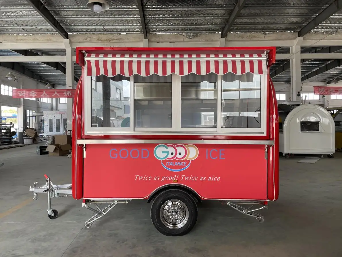 Wholesale supply gourmet trailer hot dog barbecue milk tea snack truck other trailer supplier