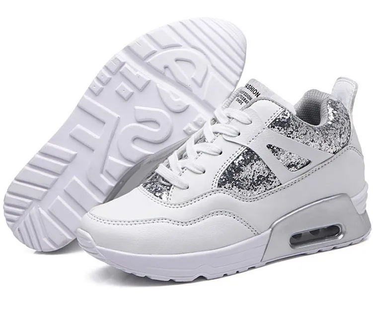 

Fashion Women Casual Sneakers White Height Increasing Casual Walking Shoes for Women, As shown or custom