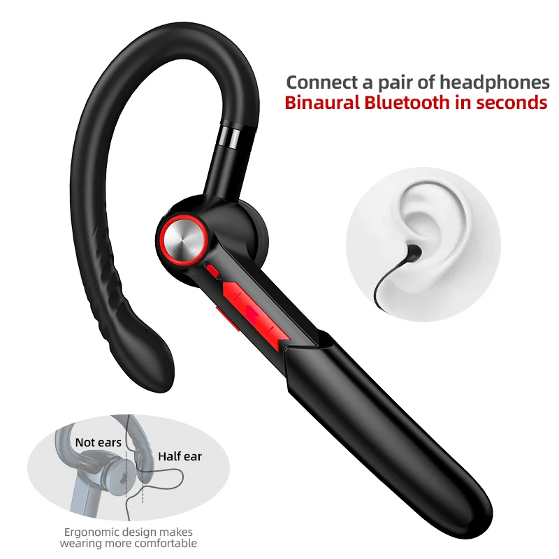 

M-100 Wireless Blue tooth BT5.0 Earphone TWS Single Business Earbuds Gaming Headphone Handsfree Earhook Sports Headset