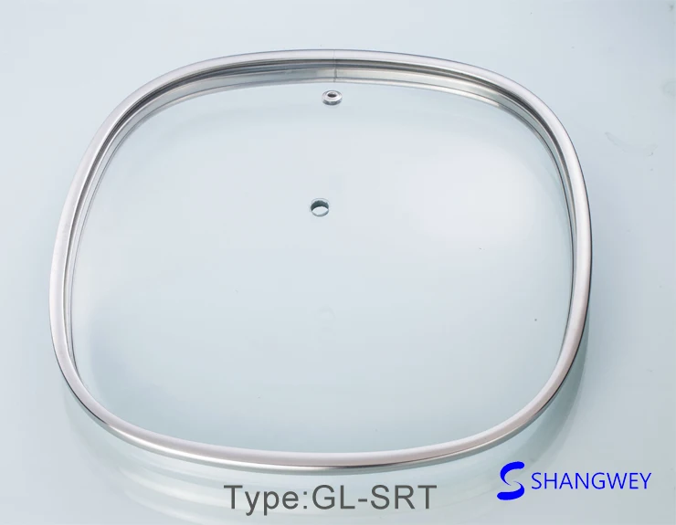 Glass Lid Manufacturer Oem Size Square Oval Tempered Glass Lid For