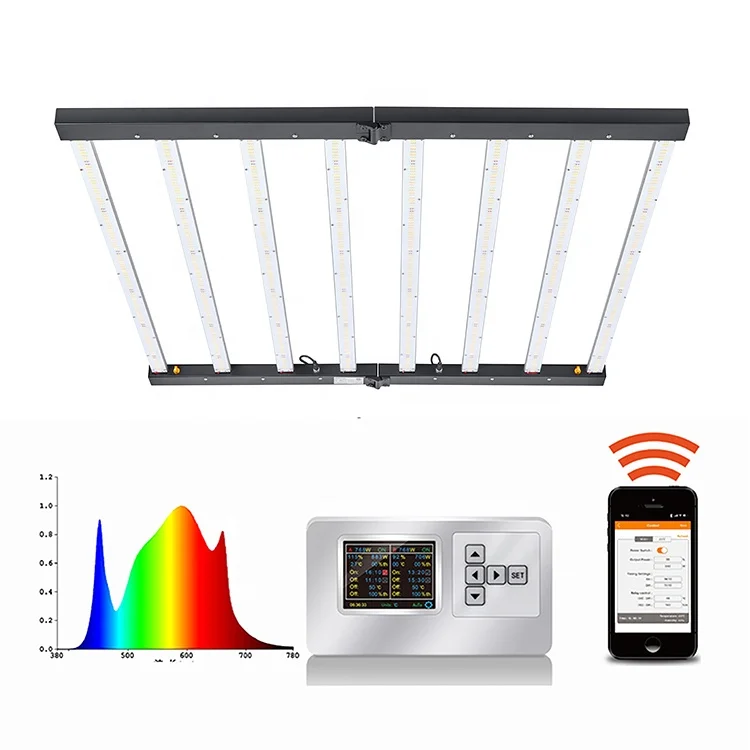 

Large farms grow medical plants led 8 bars 600w High-Power Full-Spectrum adjustable light planting potato-tomatoes-beet-onion