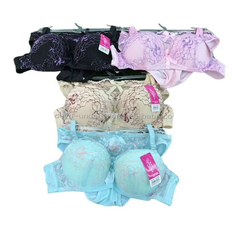 

1.25 Dollar KCTZ040 Stock Ready Cheapest sexy bra and panty new design, sexy bra panty set images, net bra panty image