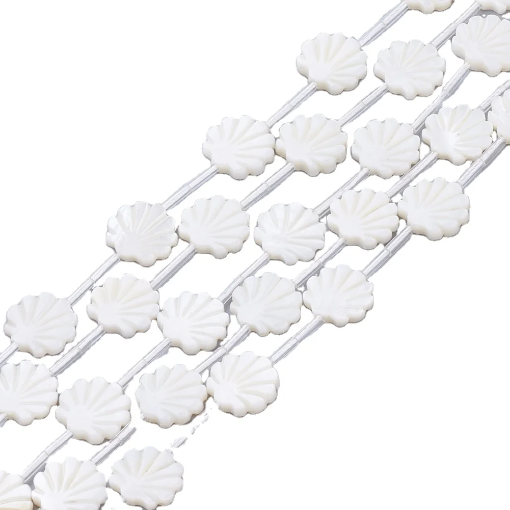 

Pandahall Natural White Shell Shape Mother of Pearl Shell Beads