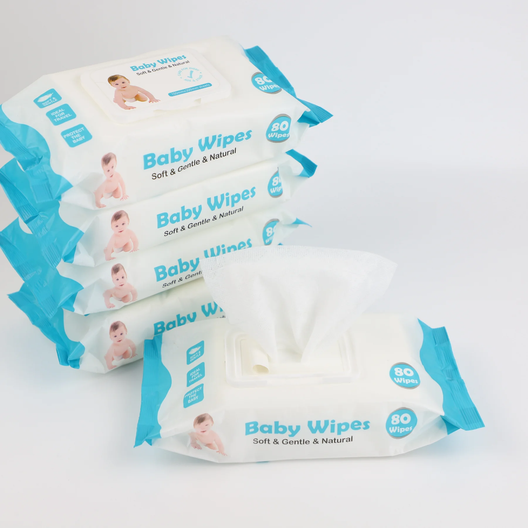 

Hot Sale 80PCS Disposable Pamper Baby Wipes cotton natural organic babywipes Sensitive Bio Secret Baby Wet Wipes