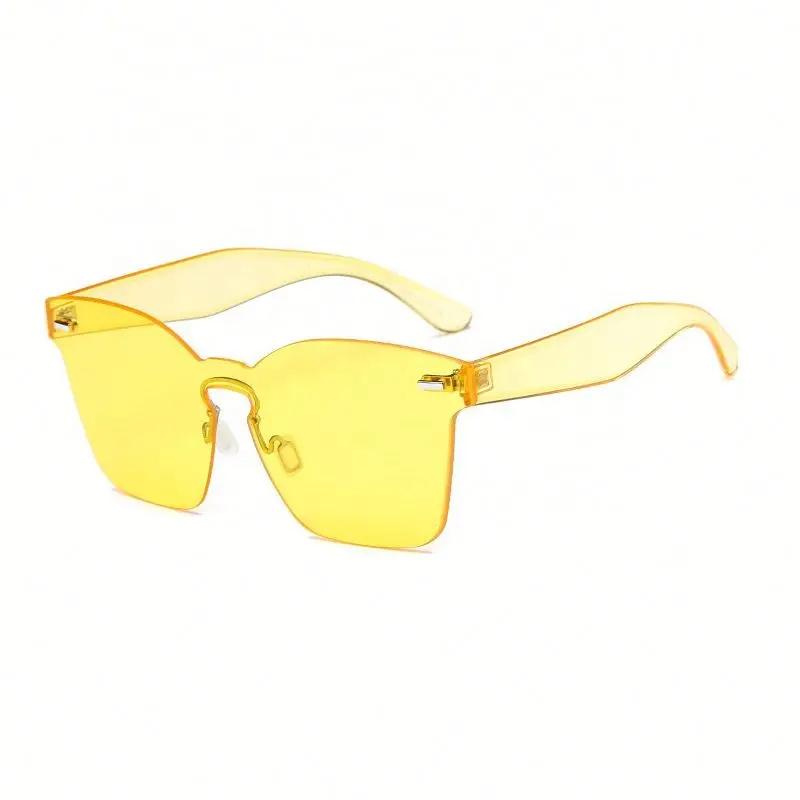 

Jhsport Party Clear Lens Rimless Sunglasses Women Triangle Sunglasses, 8 colors