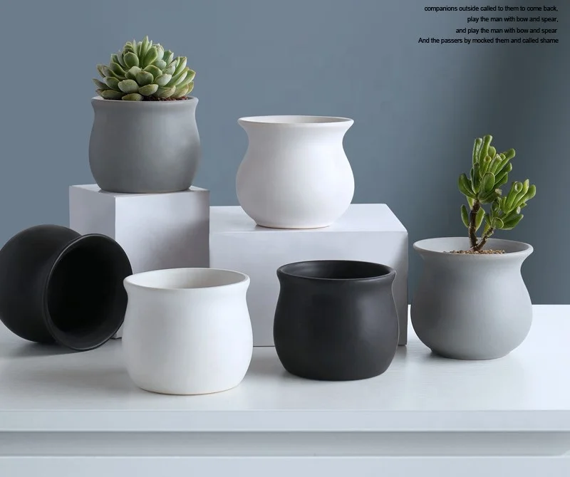 

Ceramic flower pots decorative mini planters samll ceramic pots wholesale, 3colors