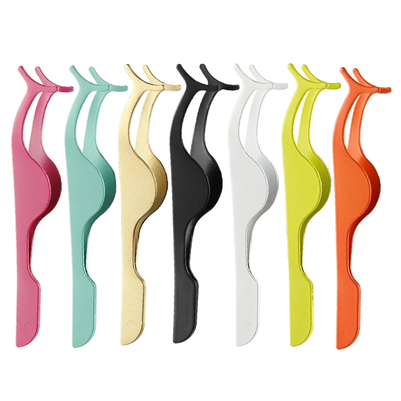 

Professional custom logo Stainless steel lash extension tweezers other eyelashes & tools Rounded Eyelash Tweezers
