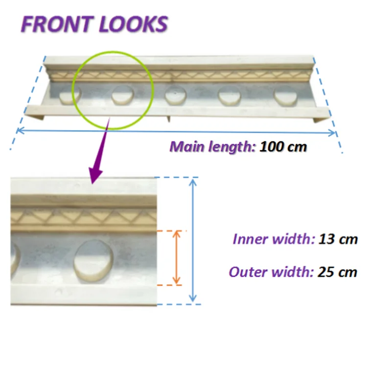 ABS plastic precast concrete handrail mold