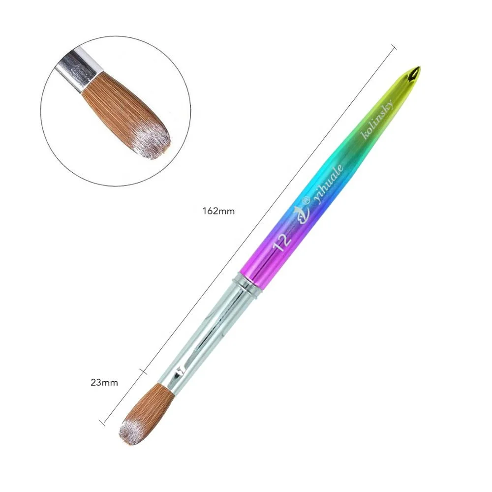 

2020 YIHUALE crimped acrylic brush nail brush #14 Acrylic pure kolinsky brush