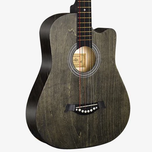 

OEM Factory Cheap wholesale price  6 steel String Cutaway Student Acoustic Guitar, Black/red/blue
