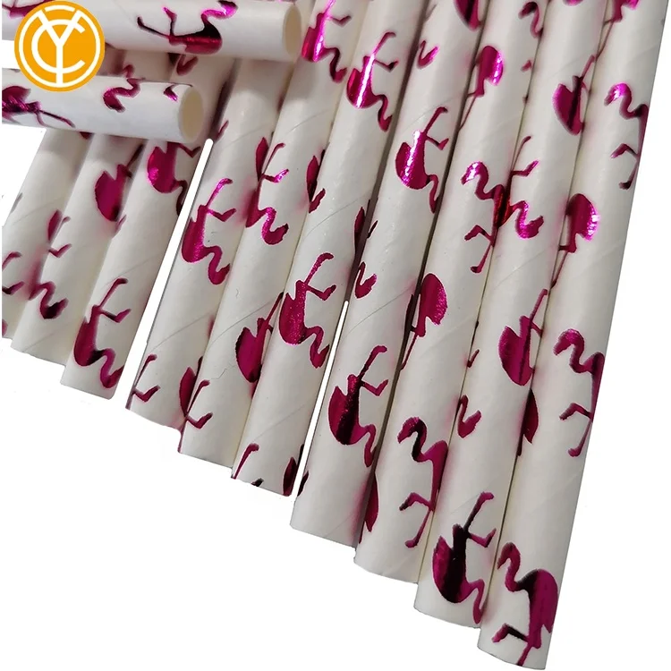 

12mm disposable biodegradable crazy bubble tea paper straws fan
