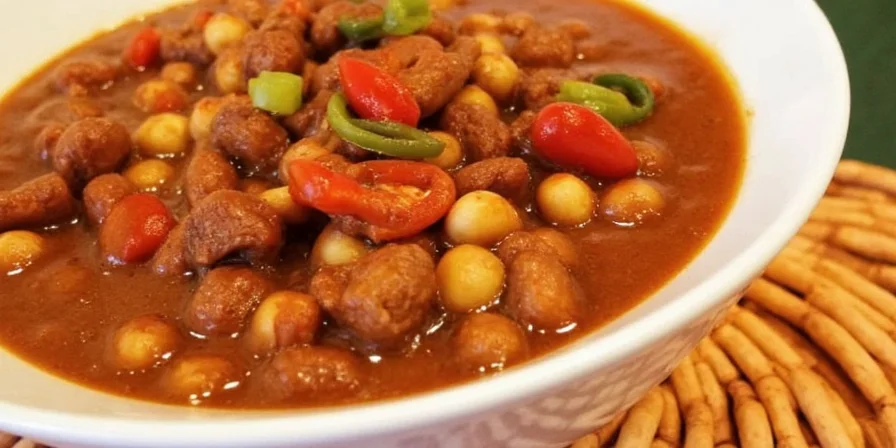 Roasted harissa chickpeas in a bowl