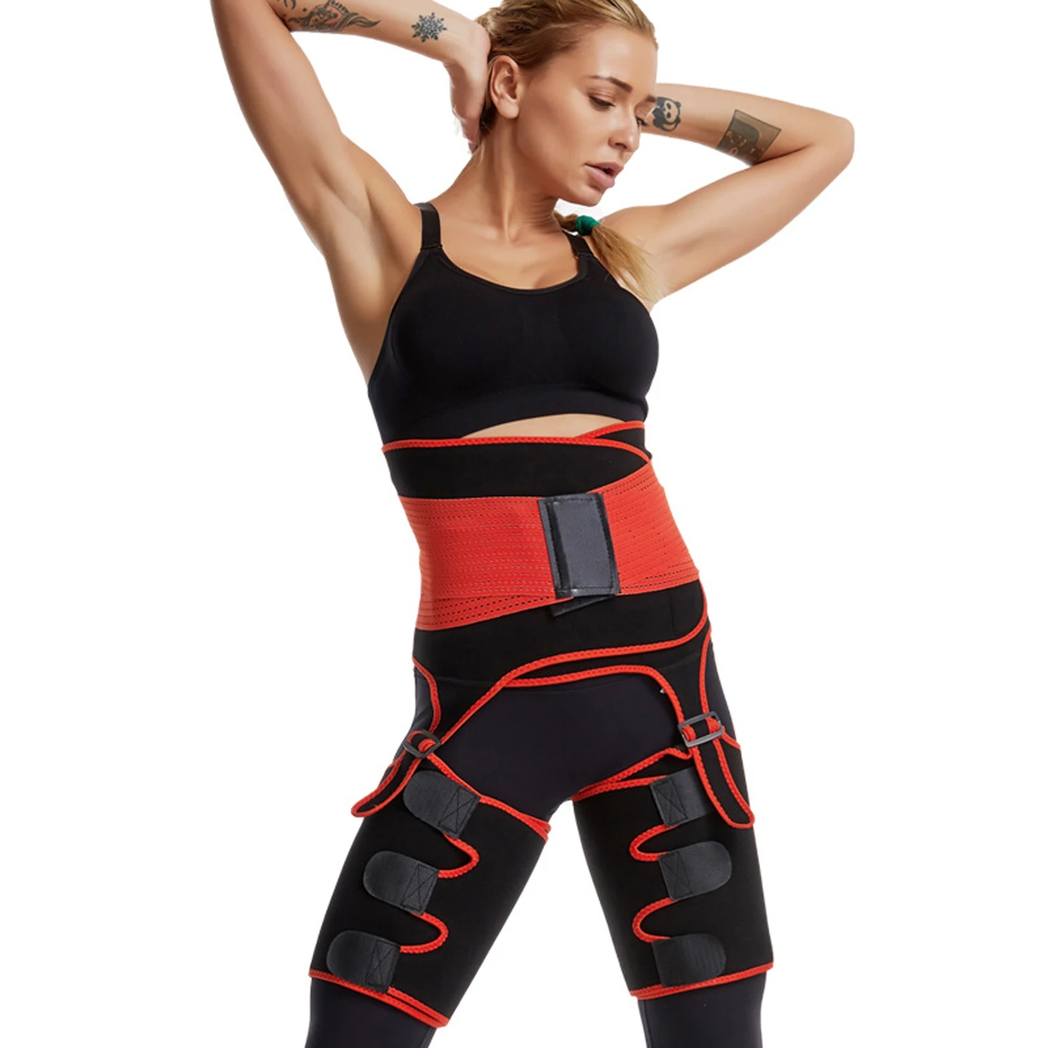 

Wemade Women Thigh Butt Lifter Sweat Trimmer Band Plus Size Waist Trainer Belt
