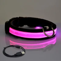 

Amazon Hot Sell Customized Adjustable USB Charging Flashing LED Dog Collar