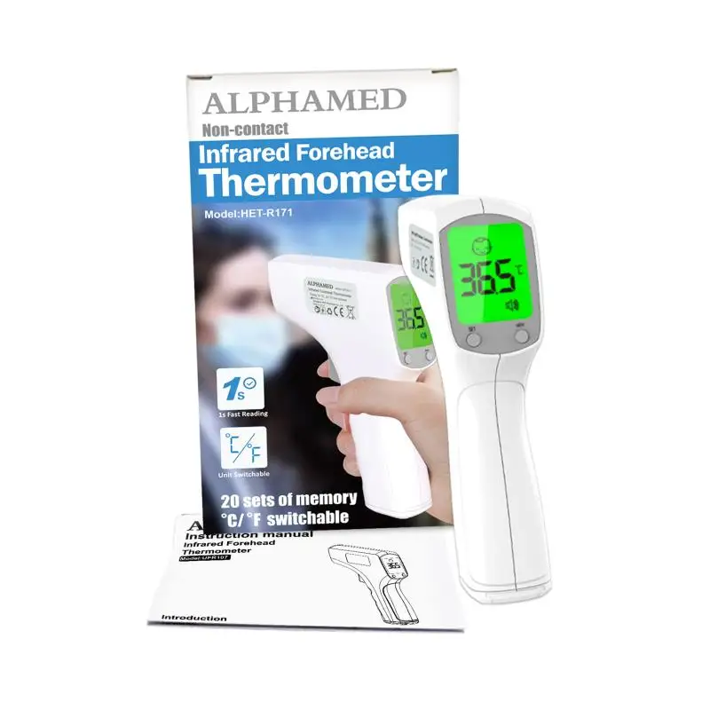 
CE Approved One Second Electronic laser Read Non Contact Forehead Digital Infrared Thermometer 
