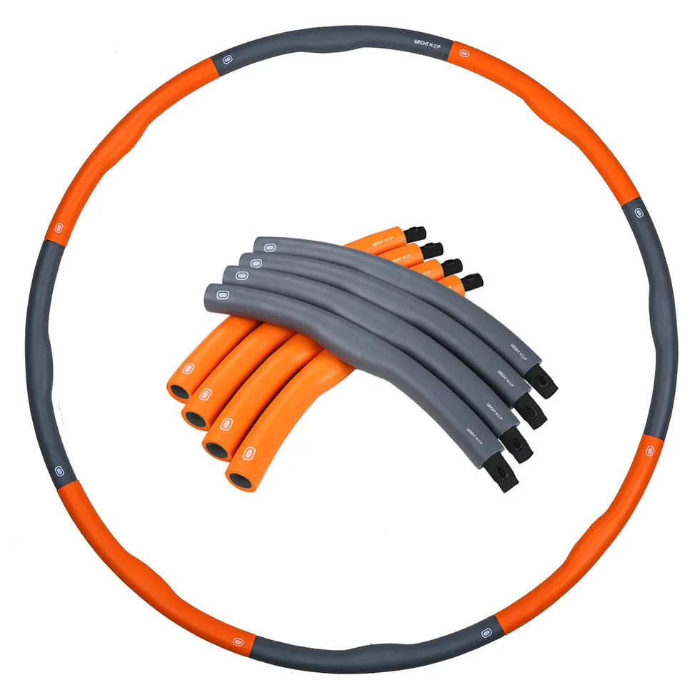 

New design portable home gym fitness equipment slim waist travel Weighted soft hula loop ring for entertainment
